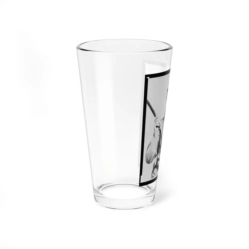 Enoch Hooper Cook, Jr., Pvt, Co. H. 38th Alabama Infantry, C.S.A., Half-Length Portrait, Facing Front Holding Rifle (U.S. Civil War) Pint Glass 16oz - Go Mug Yourself