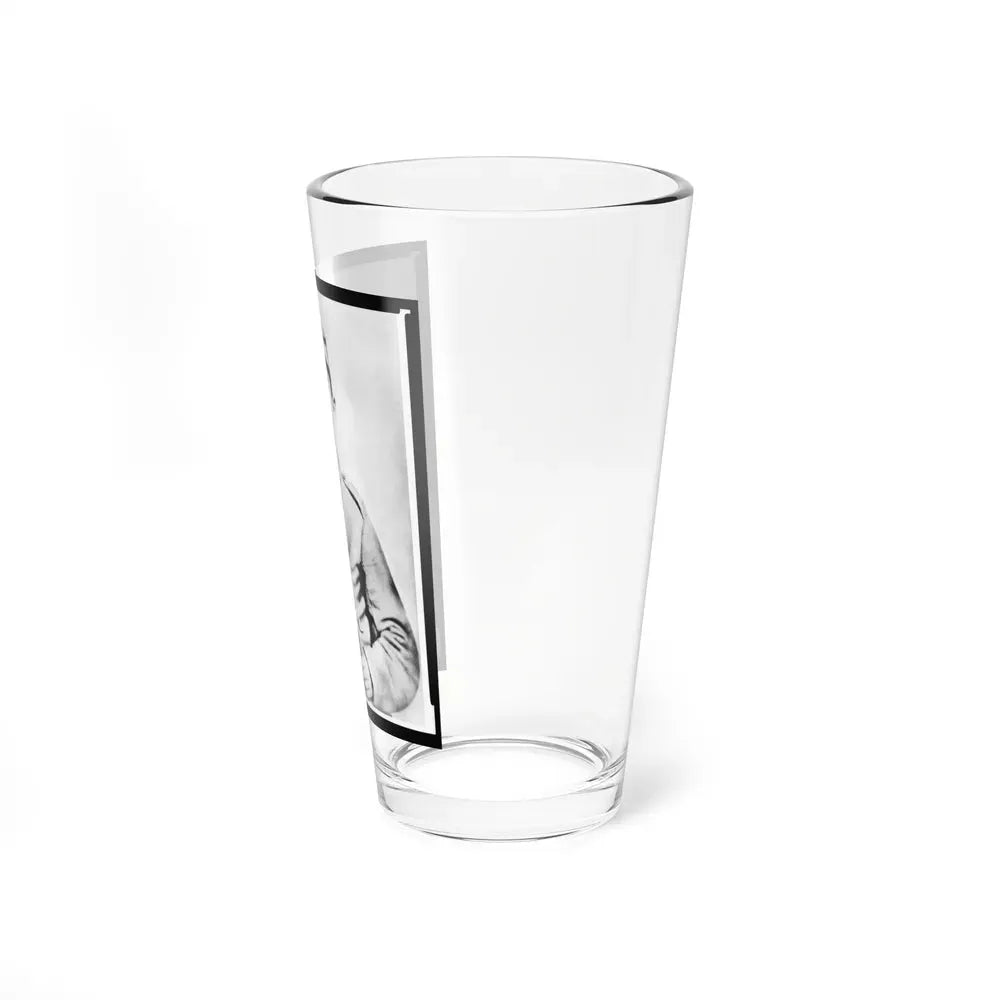 Enoch Hooper Cook, Jr., Pvt, Co. H. 38th Alabama Infantry, C.S.A., Half-Length Portrait, Facing Front Holding Rifle (U.S. Civil War) Pint Glass 16oz - Go Mug Yourself