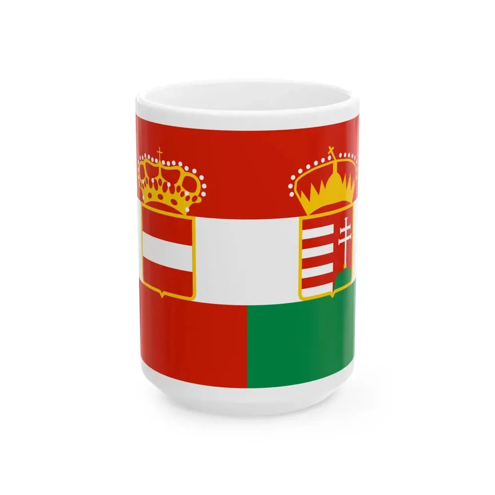 Ensign of Austro-Hungarian civil fleet 1869-1918 (Austria) White Coffee Mug 15oz - Go Mug Yourself