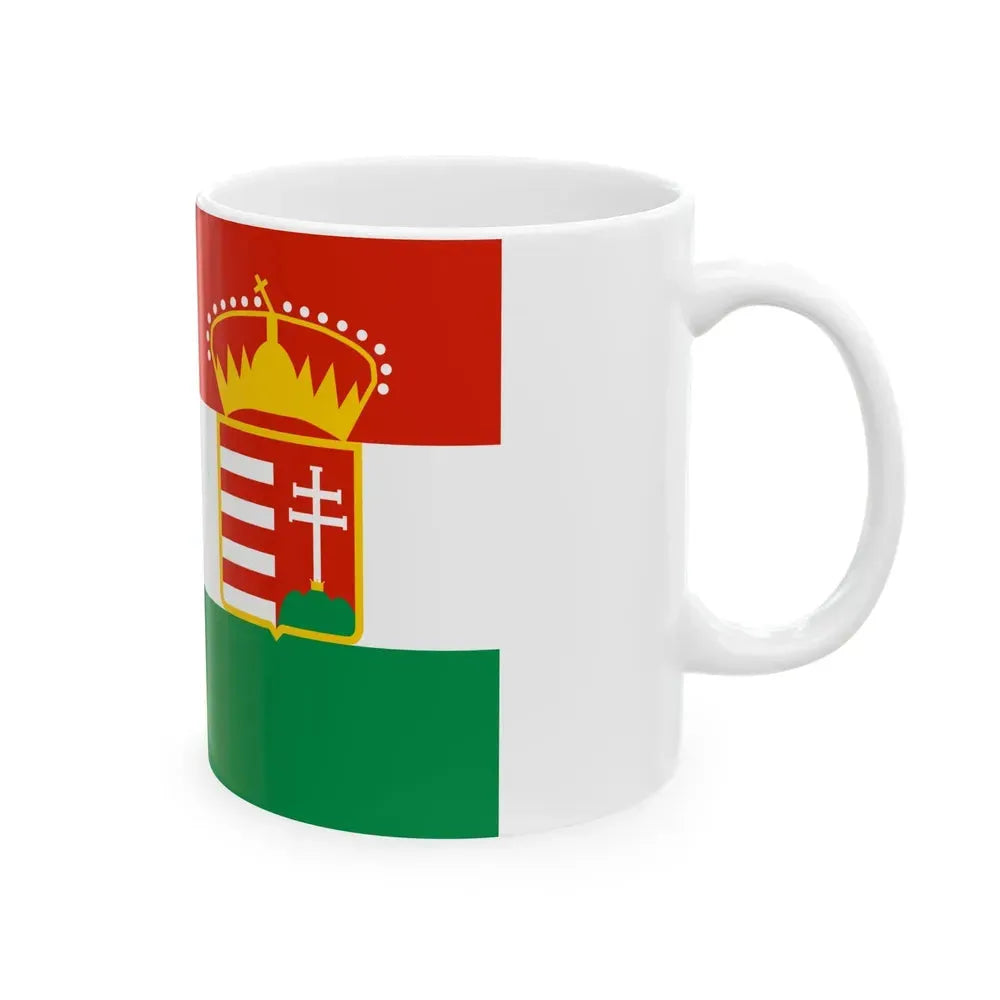 Ensign of Austro-Hungarian civil fleet 1869-1918 (Austria) White Coffee Mug - Go Mug Yourself