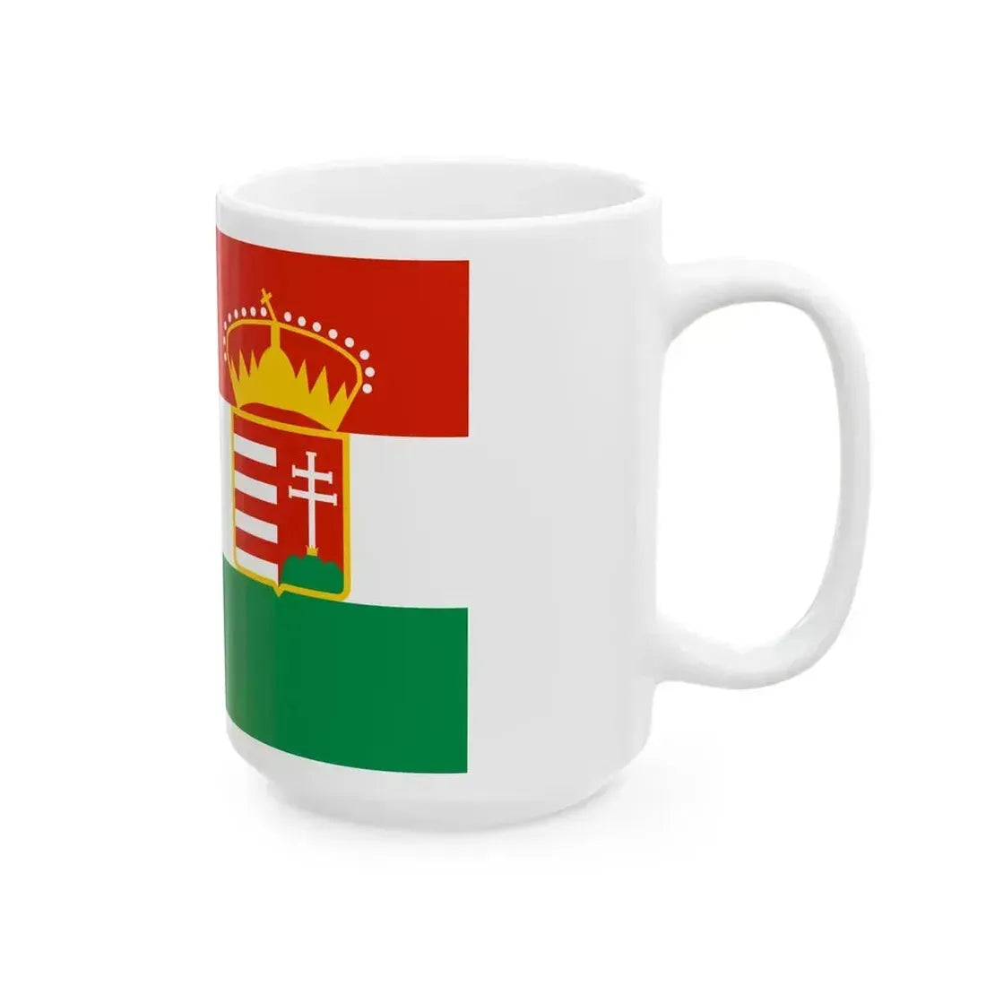 Ensign of Austro-Hungarian civil fleet 1869-1918 (Austria) White Coffee Mug - Go Mug Yourself