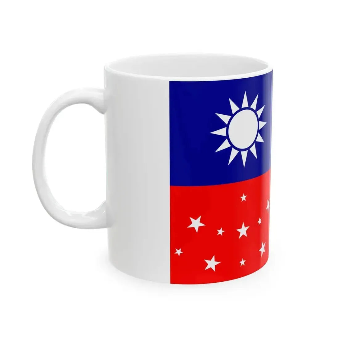 Ensign of Chinese Fishery Patrol Fishery Investigation Test Vessels 1935 (China) White Coffee Mug - Go Mug Yourself