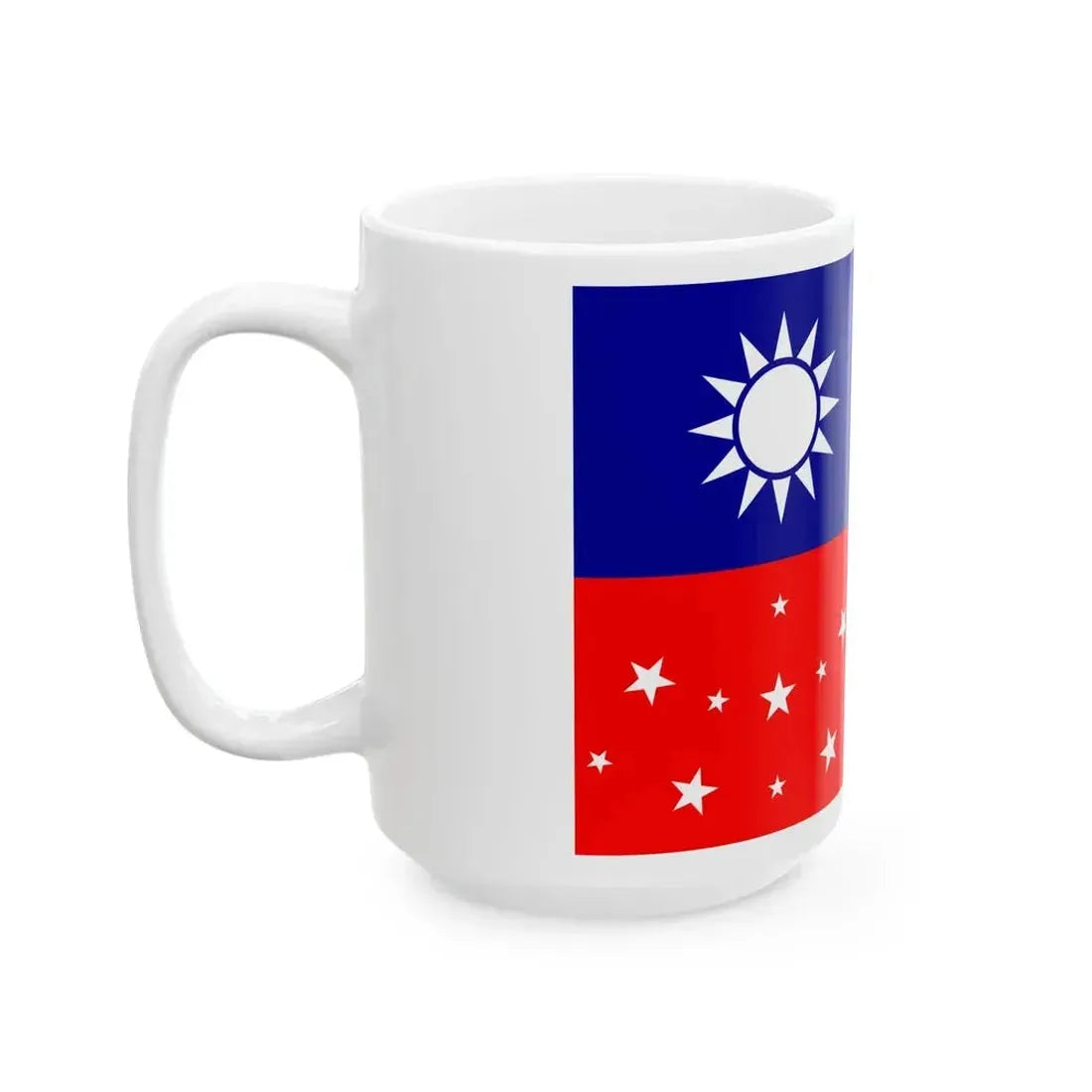 Ensign of Chinese Fishery Patrol Fishery Investigation Test Vessels 1935 (China) White Coffee Mug - Go Mug Yourself