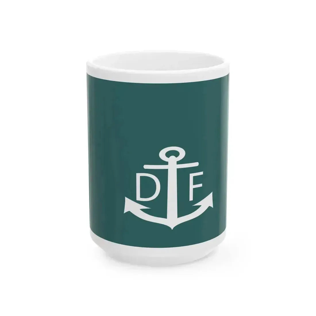 Ensign of Frenchs Customs vessels (France) White Coffee Mug 15oz - Go Mug Yourself