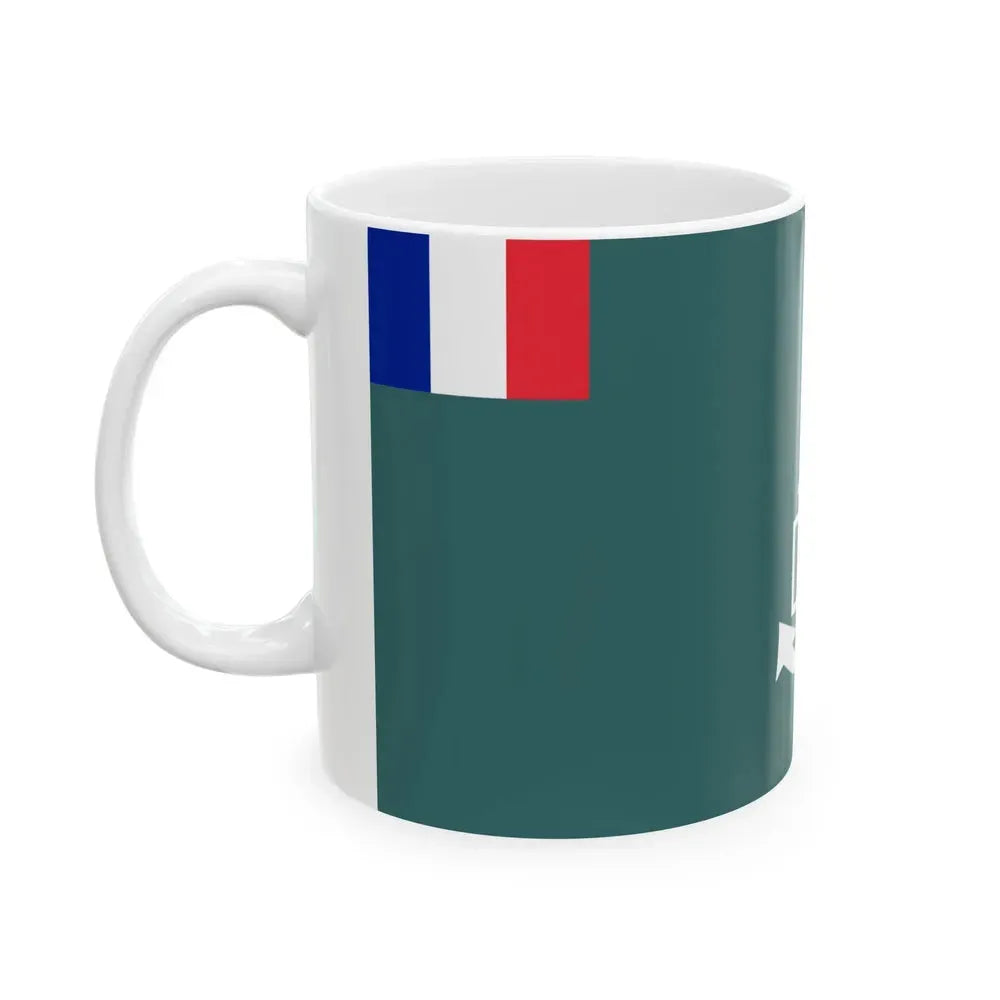 Ensign of Frenchs Customs vessels (France) White Coffee Mug - Go Mug Yourself