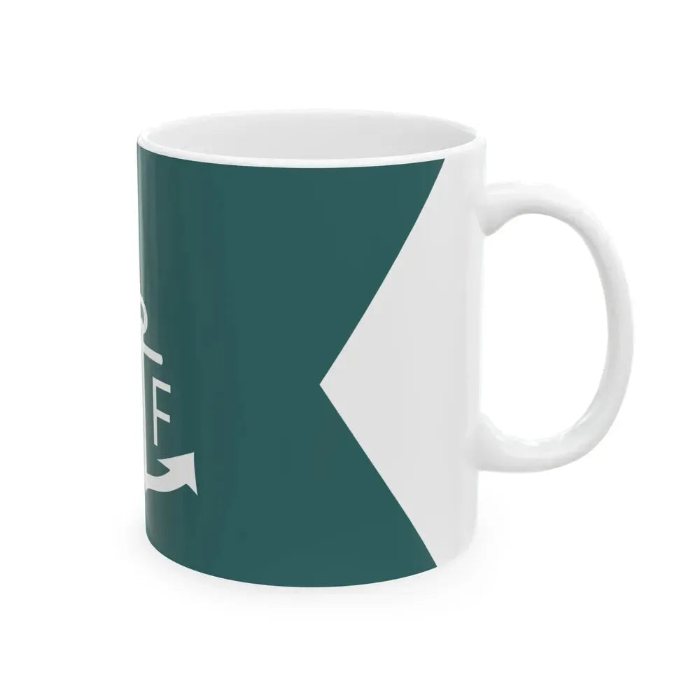 Ensign of Frenchs Customs vessels (France) White Coffee Mug - Go Mug Yourself