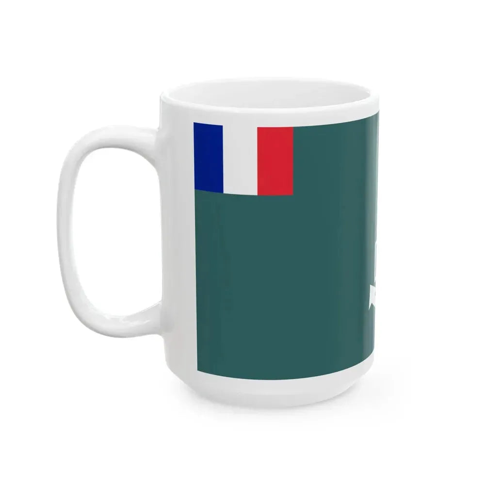 Ensign of Frenchs Customs vessels (France) White Coffee Mug - Go Mug Yourself