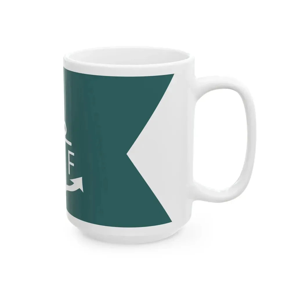 Ensign of Frenchs Customs vessels (France) White Coffee Mug - Go Mug Yourself