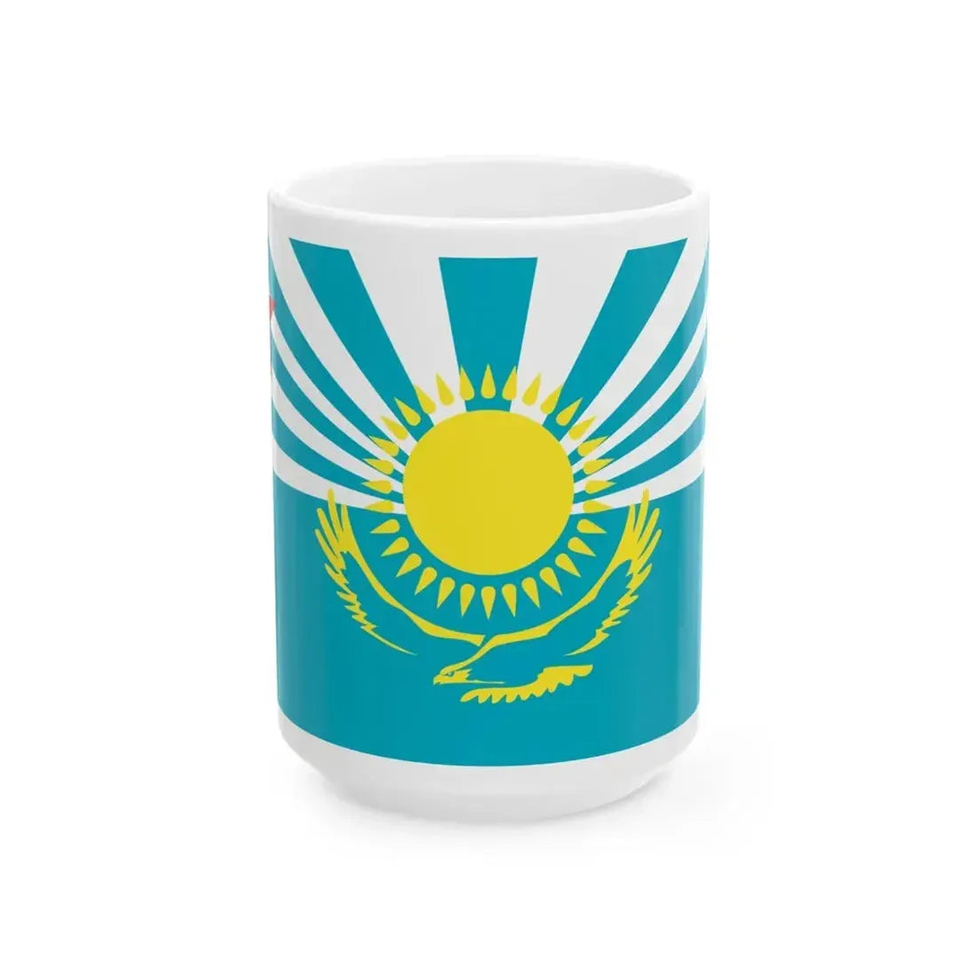 Ensign of Kazakhstan Air Force (Kazakhstan) White Coffee Mug 15oz - Go Mug Yourself