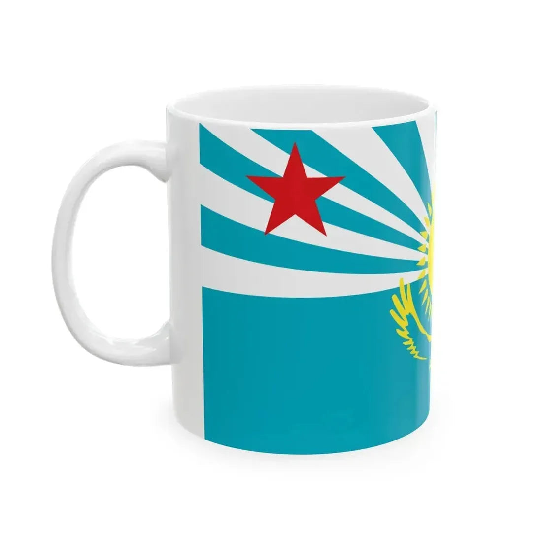 Ensign of Kazakhstan Air Force (Kazakhstan) White Coffee Mug - Go Mug Yourself
