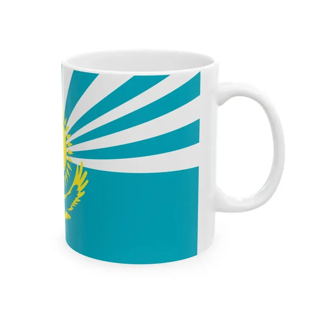 Ensign of Kazakhstan Air Force (Kazakhstan) White Coffee Mug - Go Mug Yourself