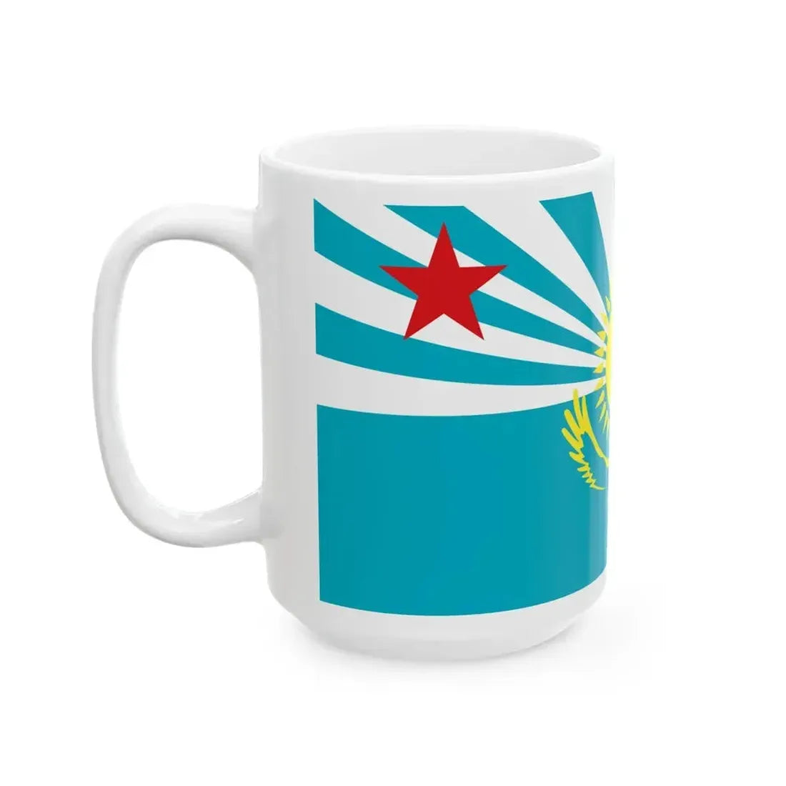 Ensign of Kazakhstan Air Force (Kazakhstan) White Coffee Mug - Go Mug Yourself