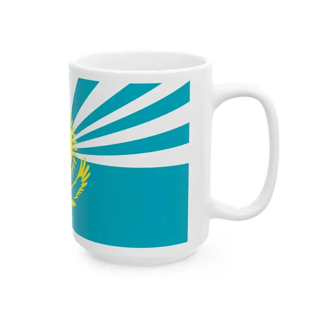 Ensign of Kazakhstan Air Force (Kazakhstan) White Coffee Mug - Go Mug Yourself