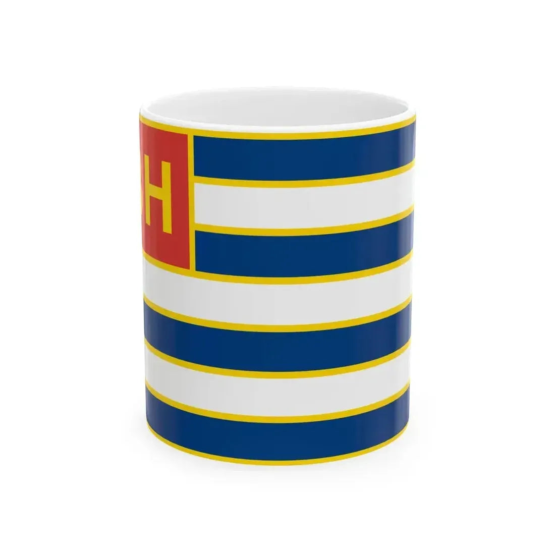 Ensign of Lake Balaton Shipping Ltd (Hungary) White Coffee Mug 11oz - Go Mug Yourself