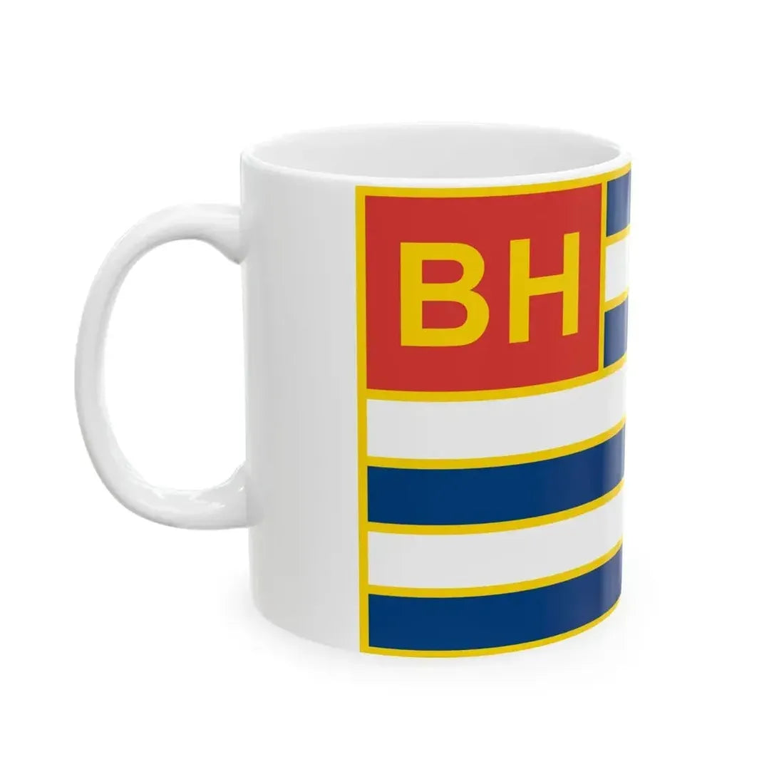 Ensign of Lake Balaton Shipping Ltd (Hungary) White Coffee Mug - Go Mug Yourself