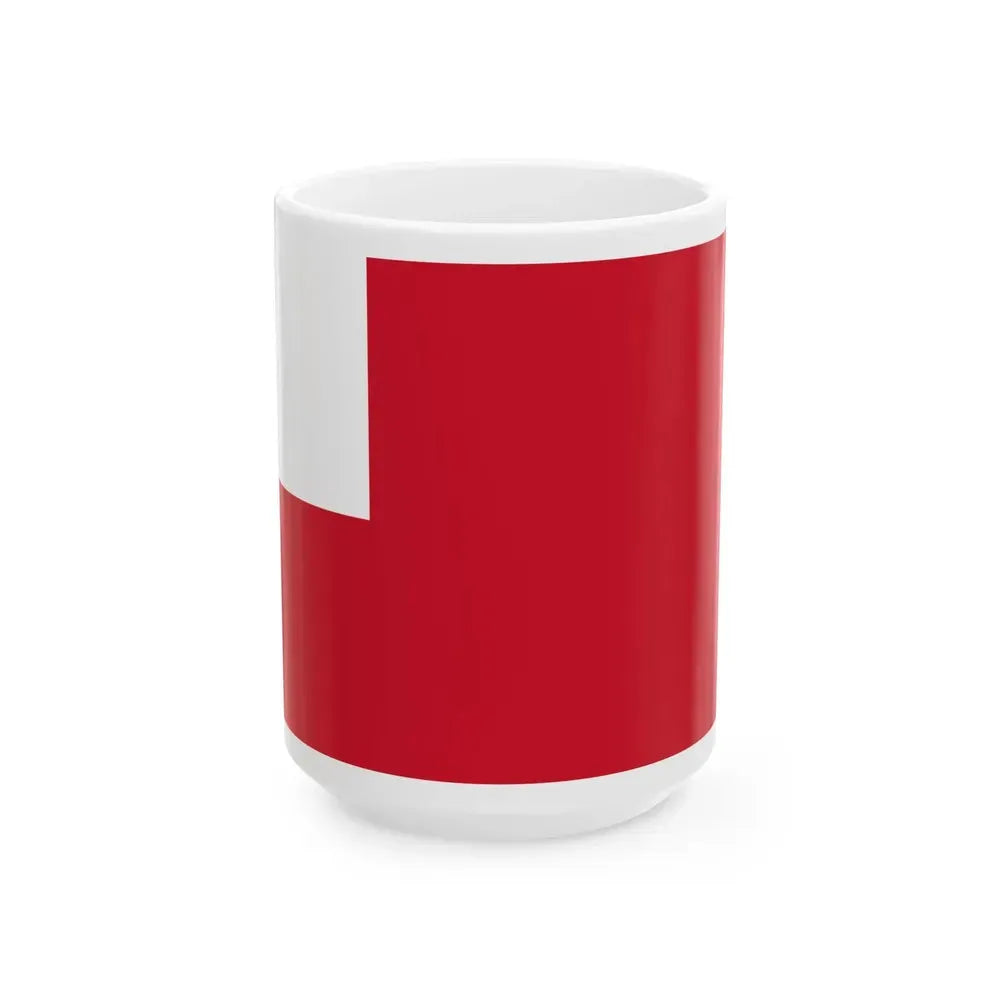Ensign of New England blank (United States) White Coffee Mug 15oz - Go Mug Yourself