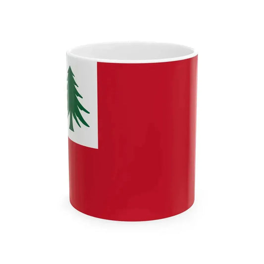 Ensign of New England pine only (United States) White Coffee Mug 11oz - Go Mug Yourself