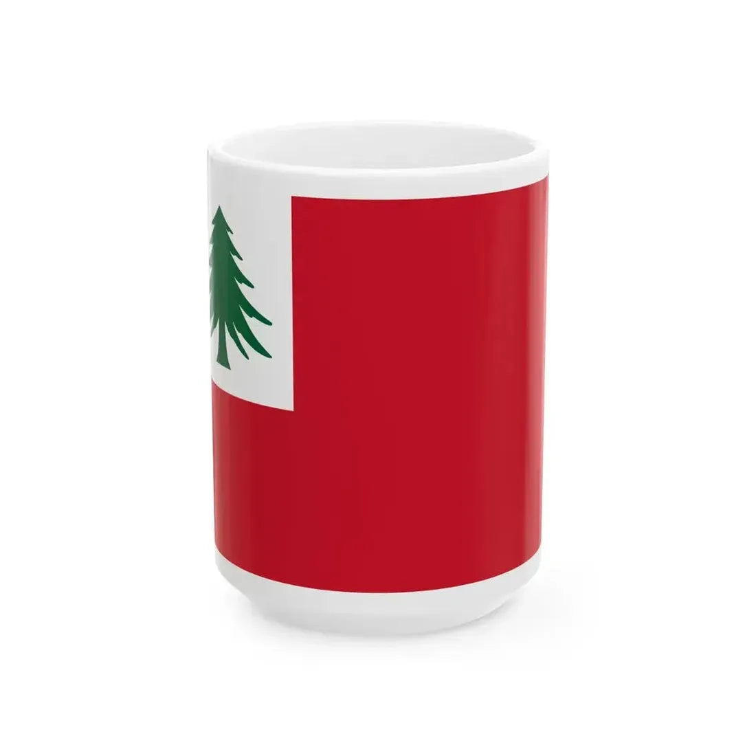 Ensign of New England pine only (United States) White Coffee Mug 15oz - Go Mug Yourself