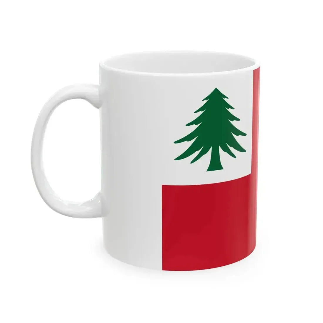 Ensign of New England pine only (United States) White Coffee Mug - Go Mug Yourself