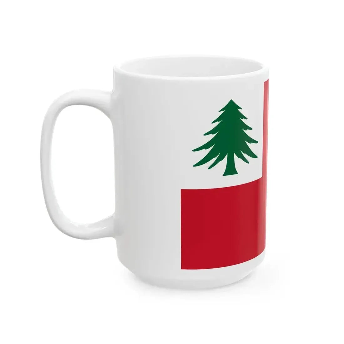 Ensign of New England pine only (United States) White Coffee Mug - Go Mug Yourself
