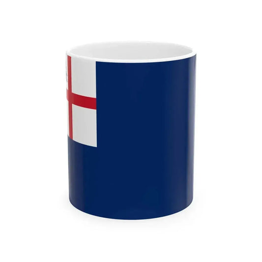 Ensign of New England St Georges Cross blue field (United States) White Coffee Mug 11oz - Go Mug Yourself