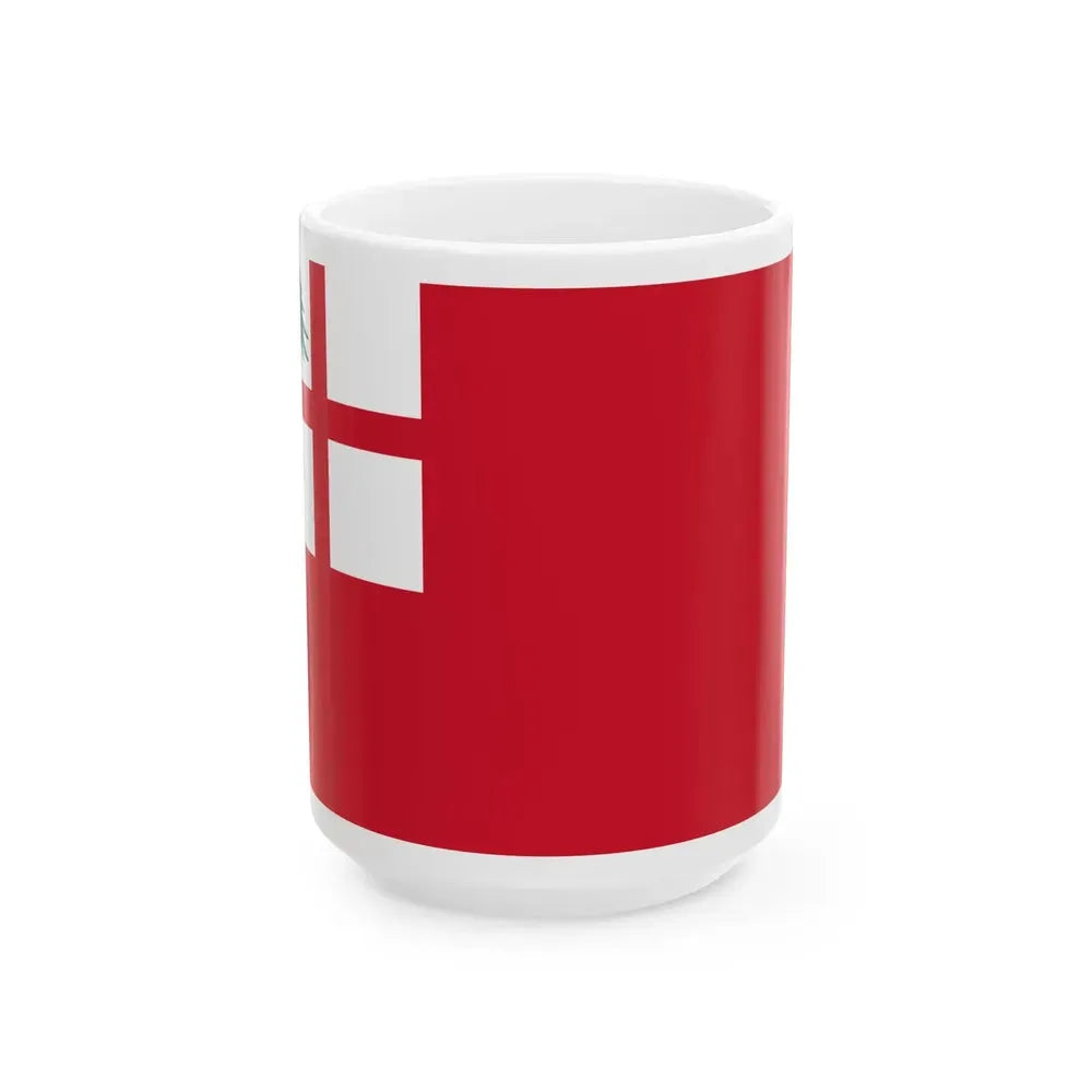 Ensign of New England St Georges Cross (United States) White Coffee Mug 15oz - Go Mug Yourself