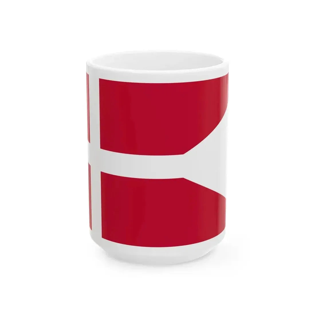 Ensign of Randers Sejlklub (Denmark) White Coffee Mug 15oz - Go Mug Yourself