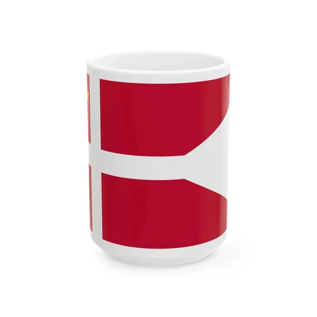 Ensign of Royal Danish Yacht Club (Denmark) White Coffee Mug 15oz - Go Mug Yourself
