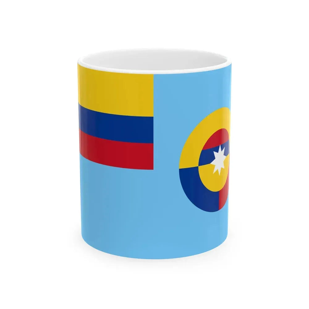 Ensign of the Colombian Air Force (Colombia) White Coffee Mug 11oz - Go Mug Yourself