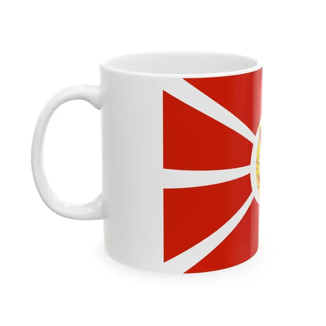 Ensign of the Cruiser Aurora 1927 (Russia) White Coffee Mug - Go Mug Yourself