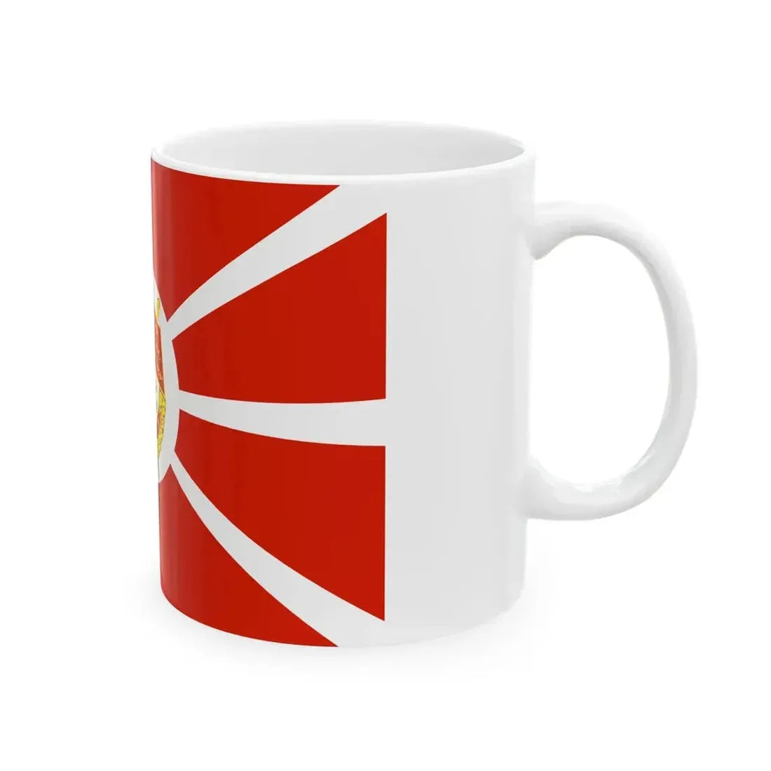 Ensign of the Cruiser Aurora 1927 (Russia) White Coffee Mug - Go Mug Yourself
