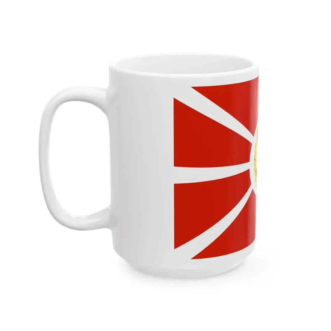 Ensign of the Cruiser Aurora 1927 (Russia) White Coffee Mug - Go Mug Yourself