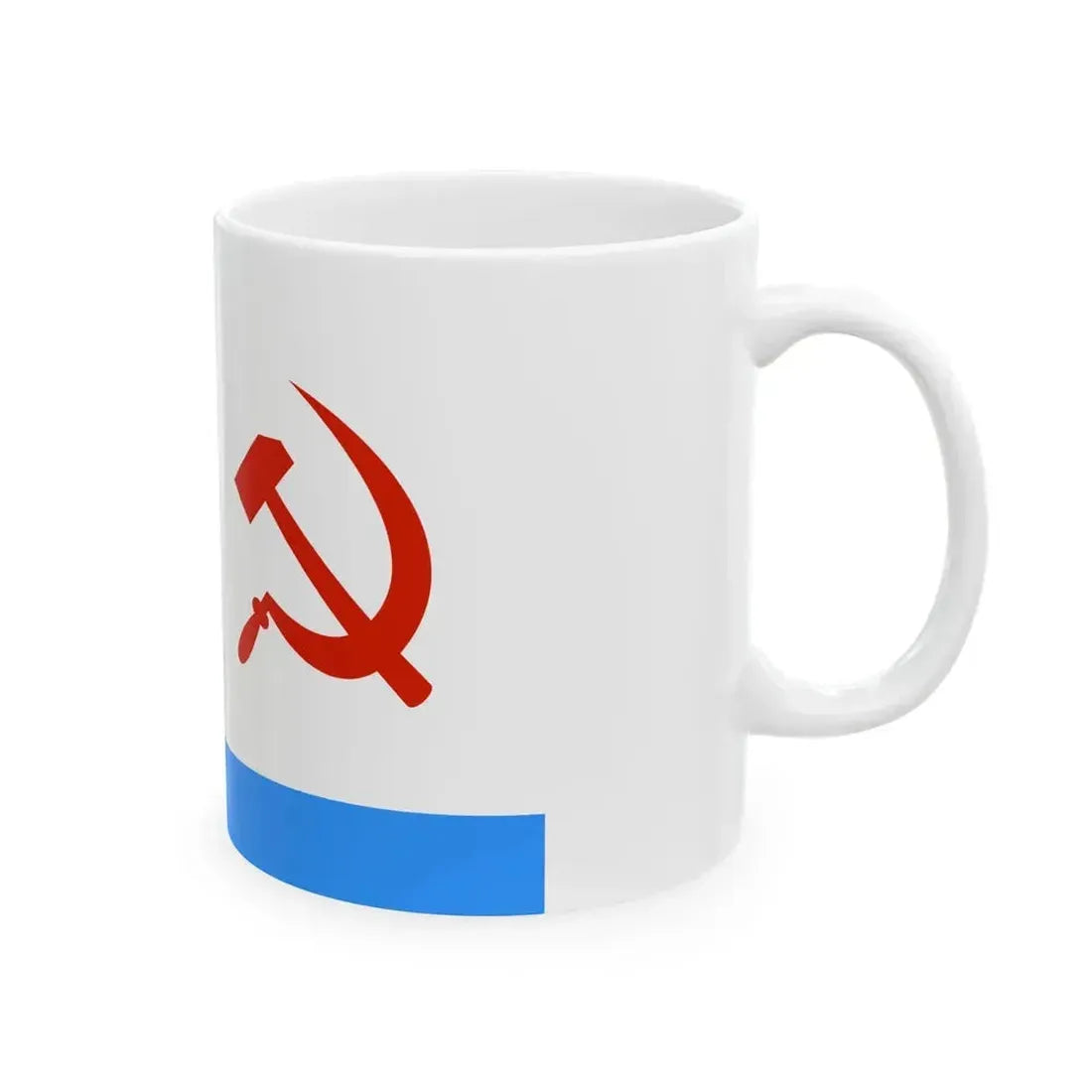 Ensign of the Cruiser Aurora 1968 (Russia) White Coffee Mug - Go Mug Yourself