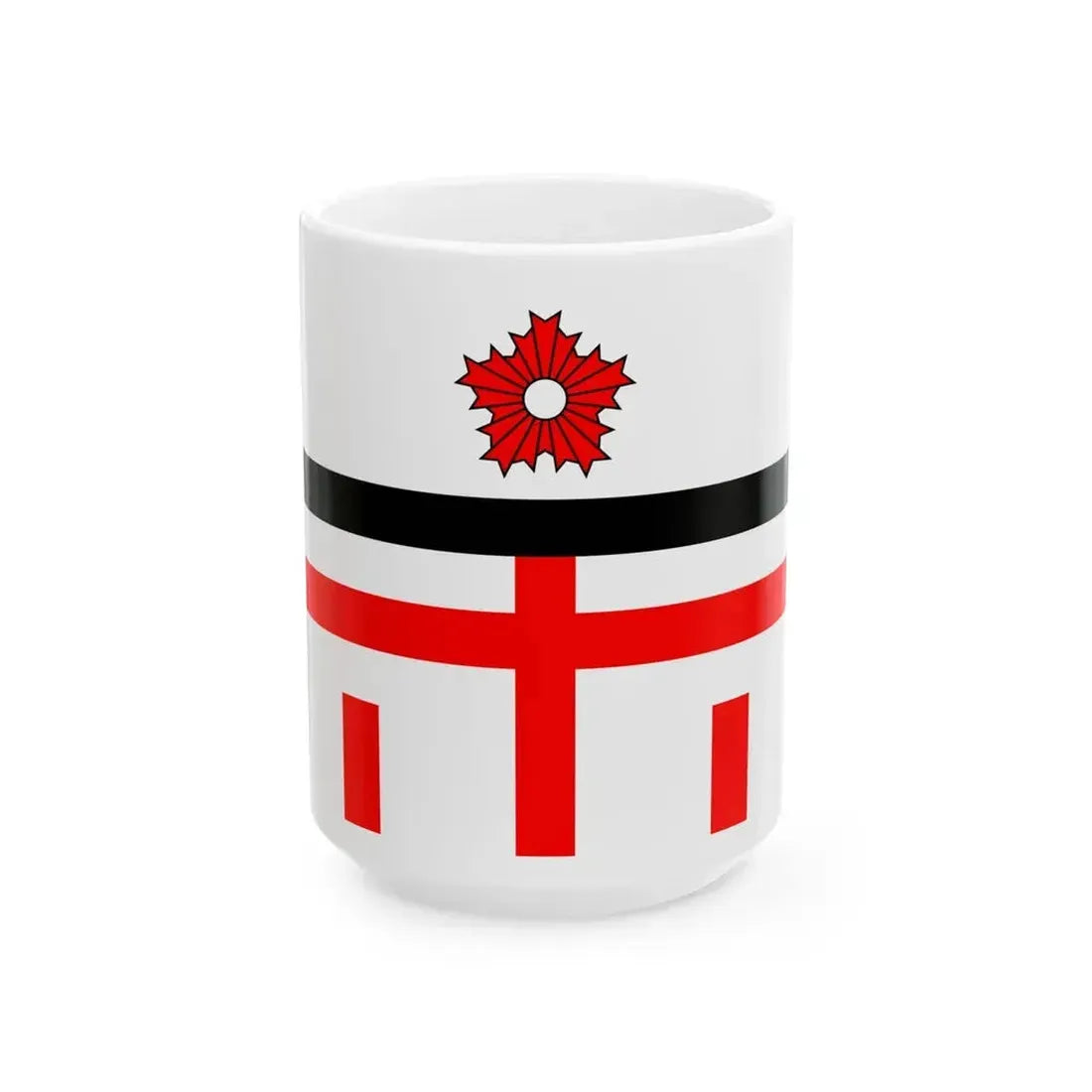 Ensign of the Japanese Water Police (Japan) White Coffee Mug 15oz - Go Mug Yourself