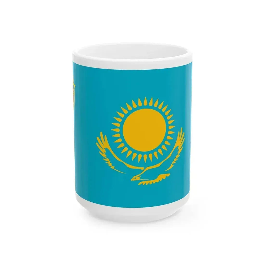 Ensign of the Kazakhstan Internal Troops (Kazakhstan) White Coffee Mug 15oz - Go Mug Yourself
