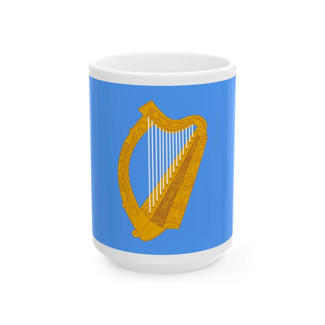 Ensign of the National Yacht Club Ireland pre-1945 (Ireland) White Coffee Mug 15oz - Go Mug Yourself