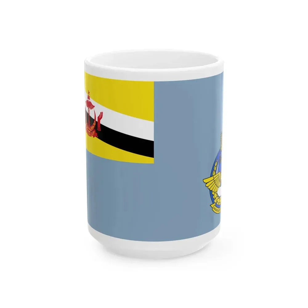 Ensign of the Royal Brunei Air Force (Brunei) White Coffee Mug 15oz - Go Mug Yourself