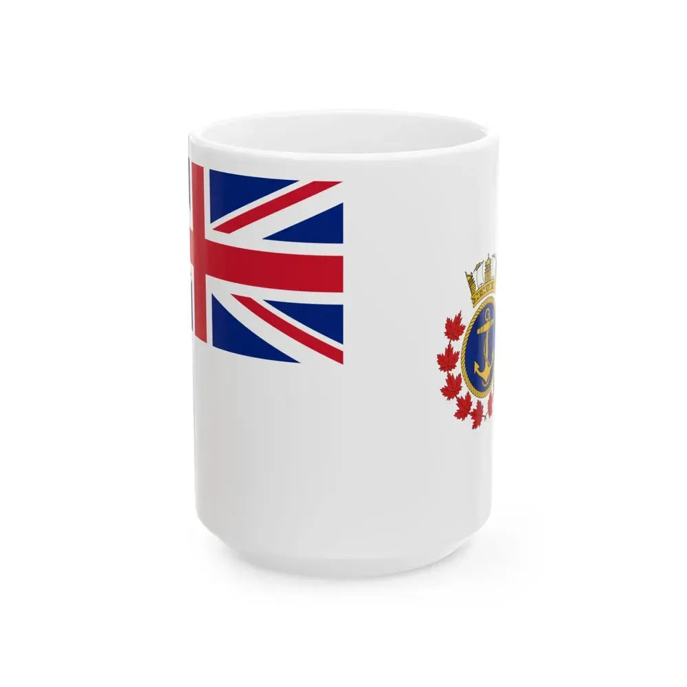 Ensign of the Royal Canadian Sea Cadets 1953-1976 (Canada) White Coffee Mug 15oz - Go Mug Yourself