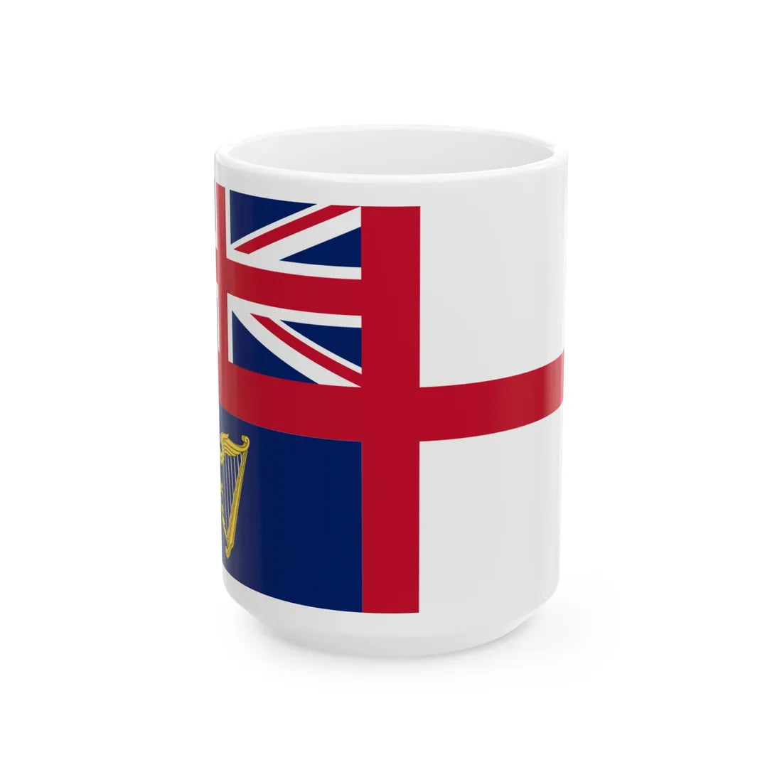Ensign of the Royal Irish Yacht Club Historical (Ireland) White Coffee Mug 15oz - Go Mug Yourself