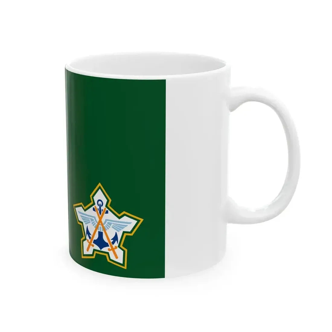 Ensign of the South African Defence Force 1981-1994 (South Africa) White Coffee Mug - Go Mug Yourself