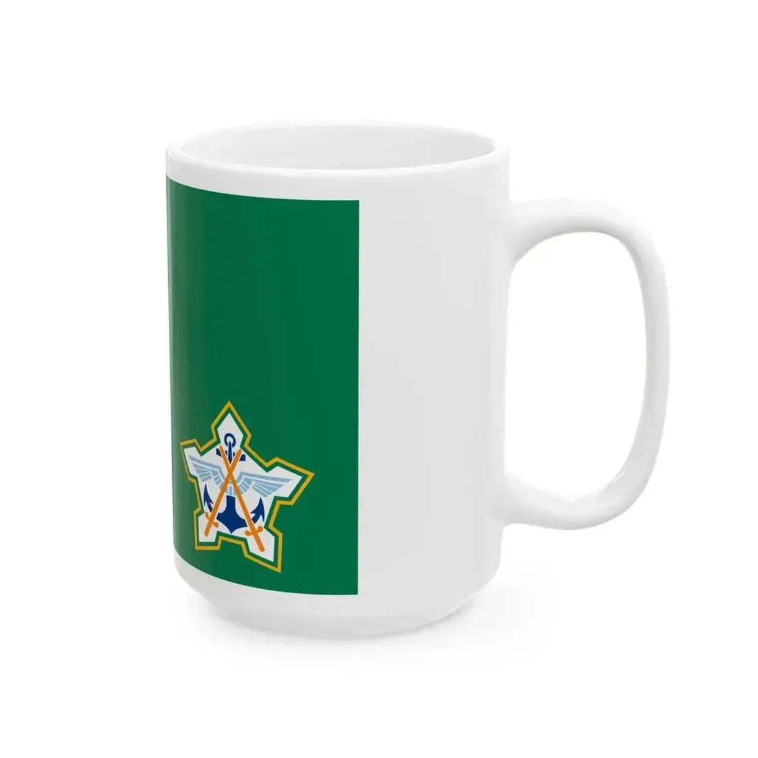 Ensign of the South African National Defence Force 1994-2003 (South Africa) White Coffee Mug - Go Mug Yourself