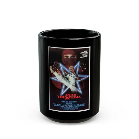 ENTER THE NINJA 1981 Movie Poster - Black Coffee Mug 15oz - Go Mug Yourself