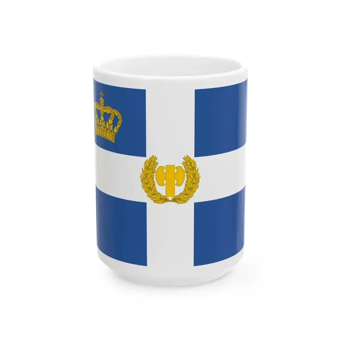 EON flag (Greece) White Coffee Mug 15oz - Go Mug Yourself