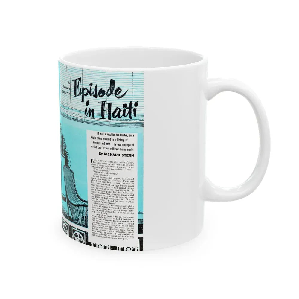 Episode in Haiti, Bluebook, August 1952 - White Coffee Mug - Go Mug Yourself
