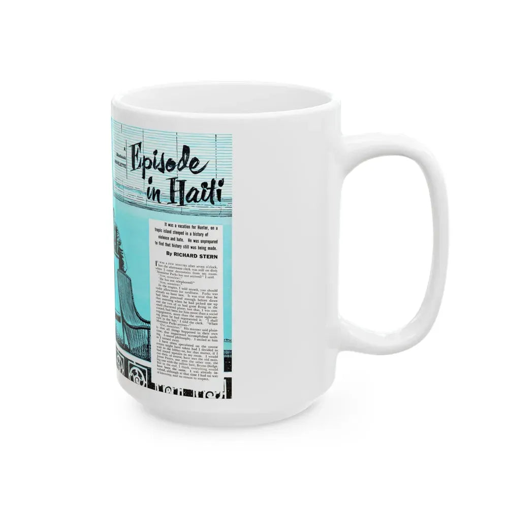 Episode in Haiti, Bluebook, August 1952 - White Coffee Mug - Go Mug Yourself