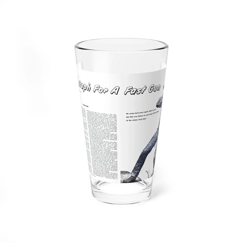 Epitaph For A Fast Gun, Bluebook for Men, February 1961 - Pint Glass 16oz 16oz - Go Mug Yourself