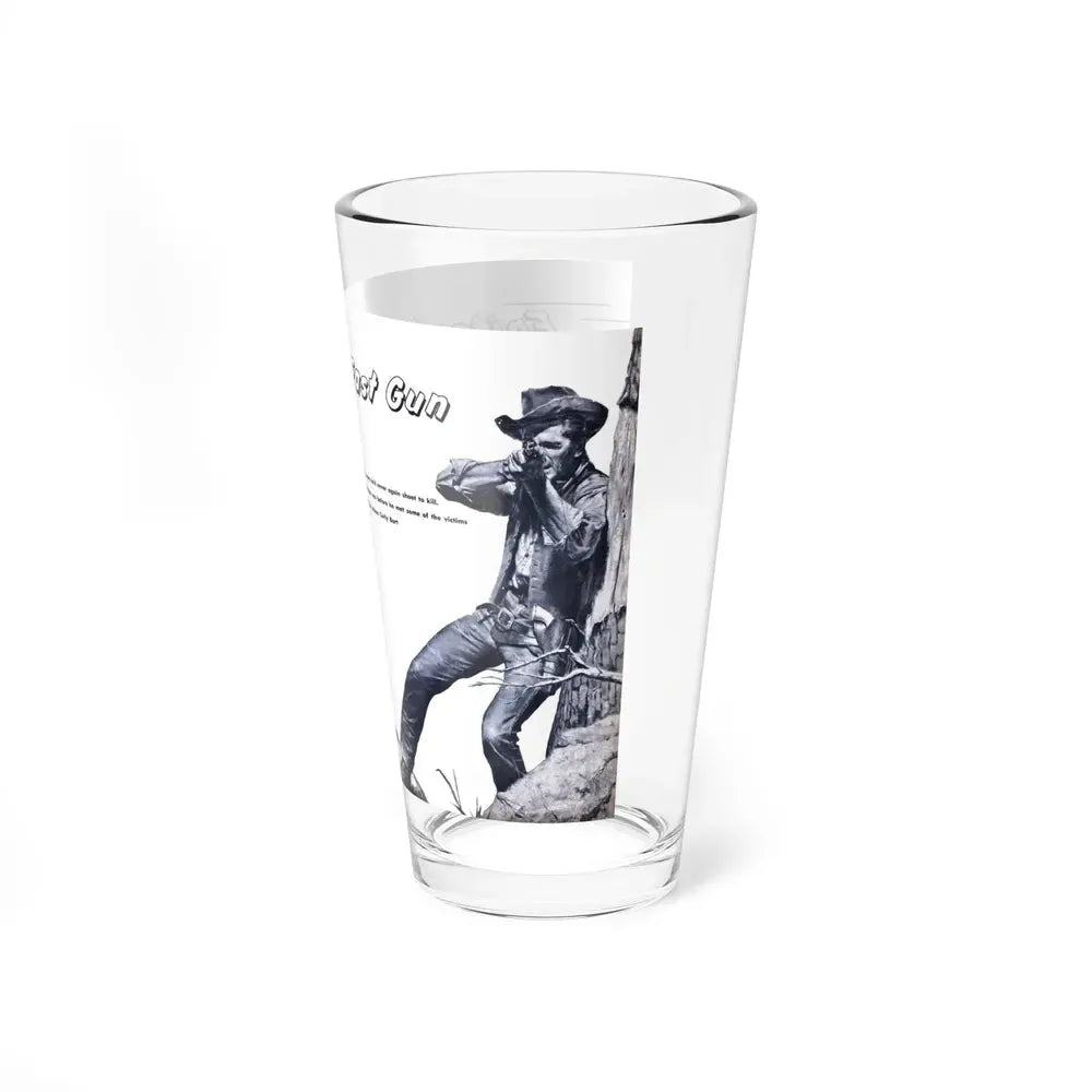 Epitaph For A Fast Gun, Bluebook for Men, February 1961 - Pint Glass 16oz - Go Mug Yourself