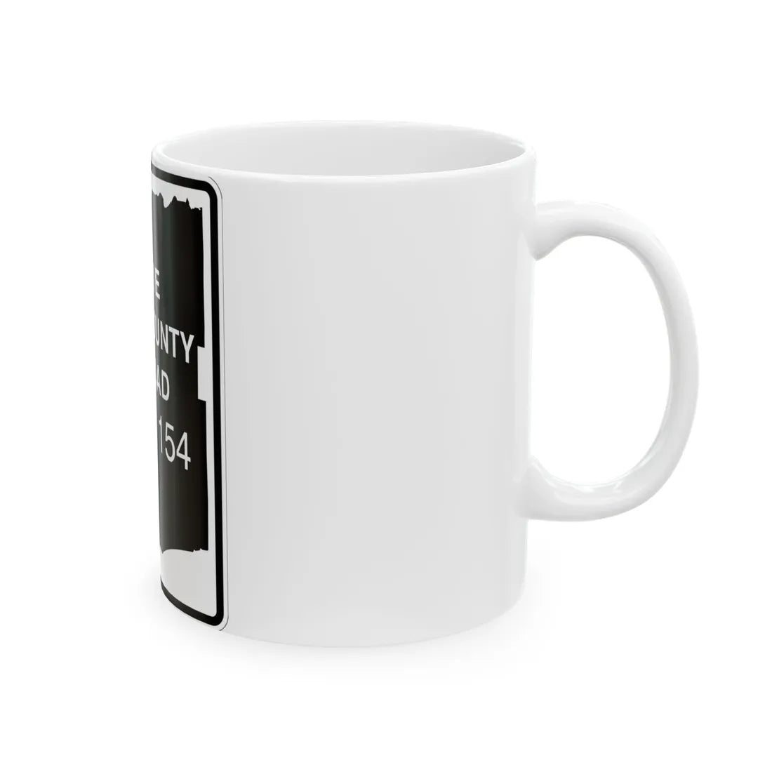 Erie County 154 NY (New York) (Road Sign) White Coffee Mug - Go Mug Yourself