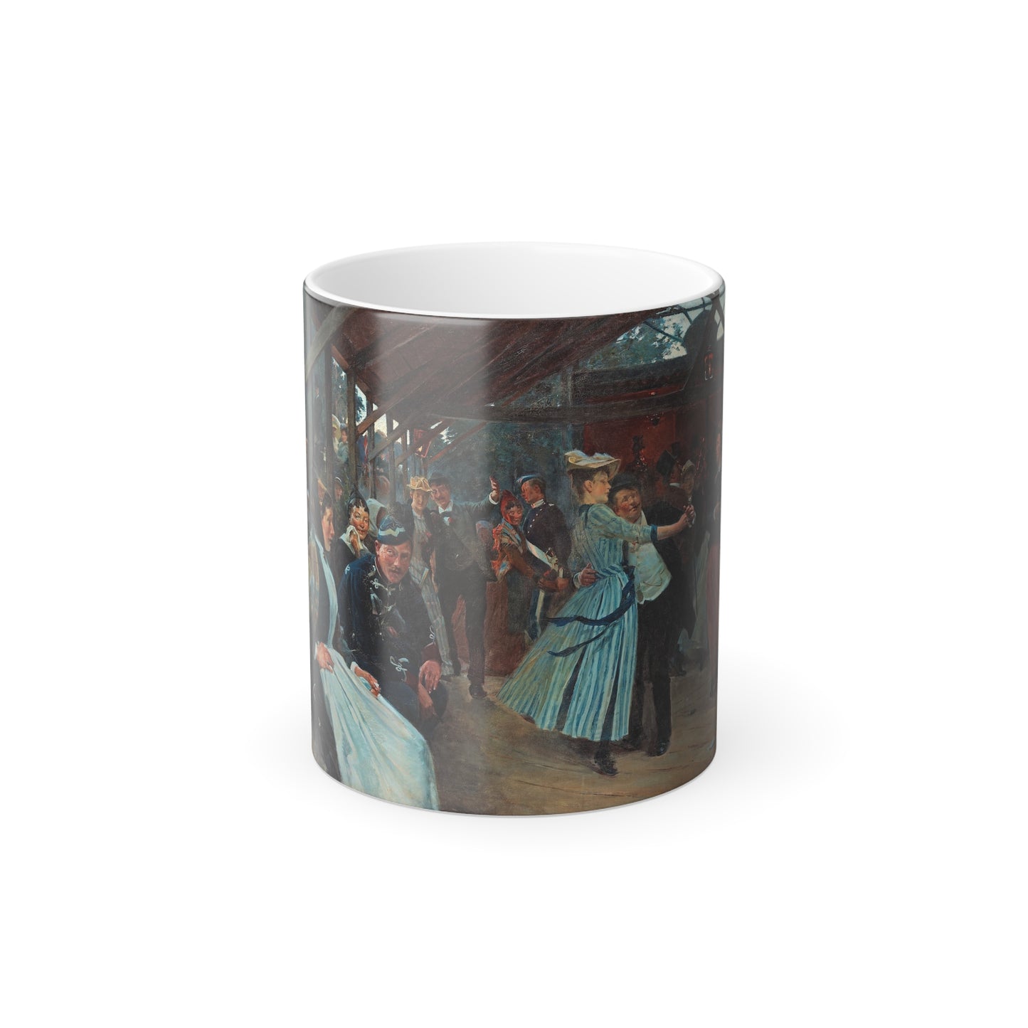 Erik Henningsen (1855-1930) The Dance Pavilion - Oil on canvas 1891 - Color Changing Mug 11oz-11oz-Go Mug Yourself
