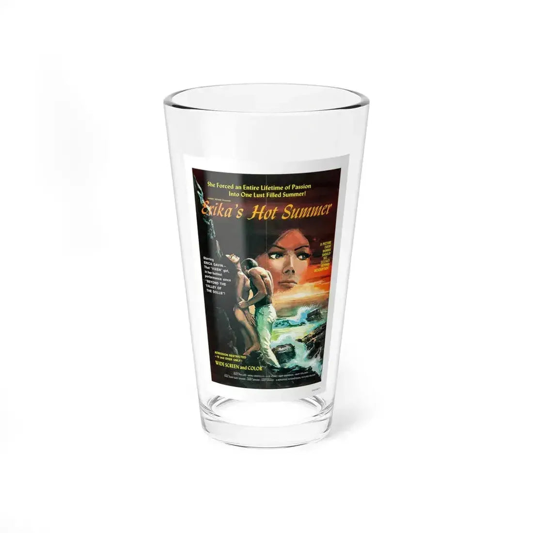 ERIKA'S HOT SUMMER 1971 Movie Poster - Pint Glass 16oz 16oz - Go Mug Yourself